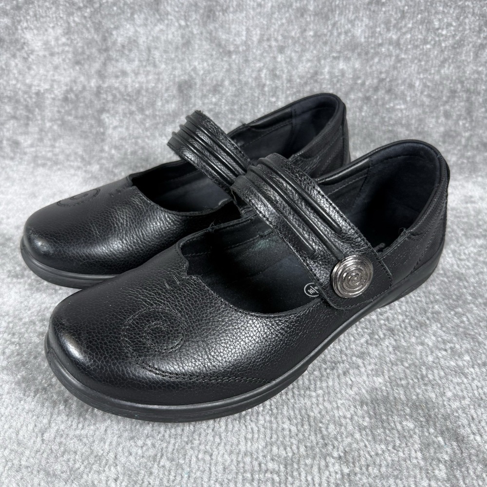 Padders Poem Mary Jane Shoes Women's‎ 6EEE Black Hook Loop Casual Comfort